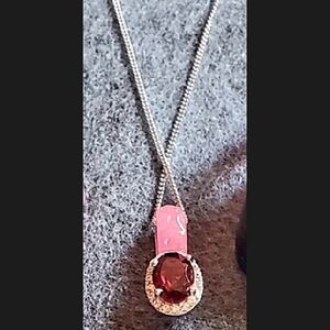 Orissa Rhodolite Garnet Pink Jade Zircon Necklace